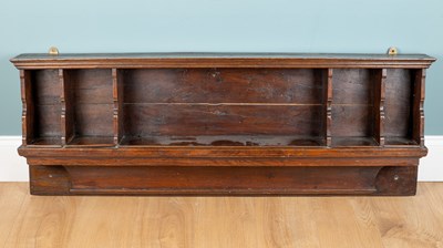 Lot 1099 - A 19th century country-made oak Delft stand of shelf