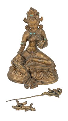 Lot 499 - Bronze figure of Tara Sino-Tibetan, 18th/19th...