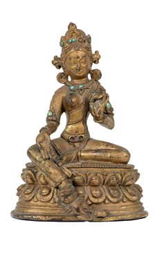 Lot 499 - Bronze figure of Tara Sino-Tibetan, 18th/19th...