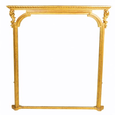 Lot 72 - A late 19th/early 20th century large overmantel mirror