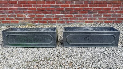 Lot 1419 - A pair of lead troughs