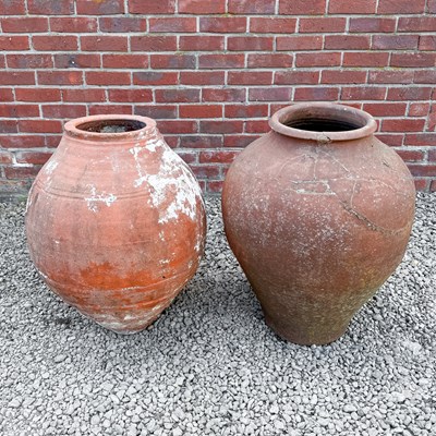 Lot 1475 - Two terracotta Pithoi jars