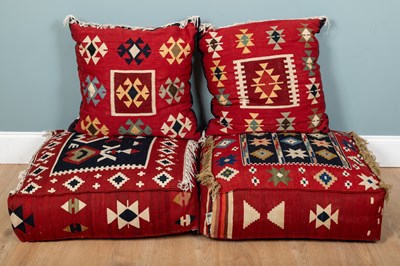 Lot 1207 - Two pairs of Moroccan style cushions