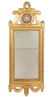 Lot 79 - A 19th century Continental gilt wall mirror
