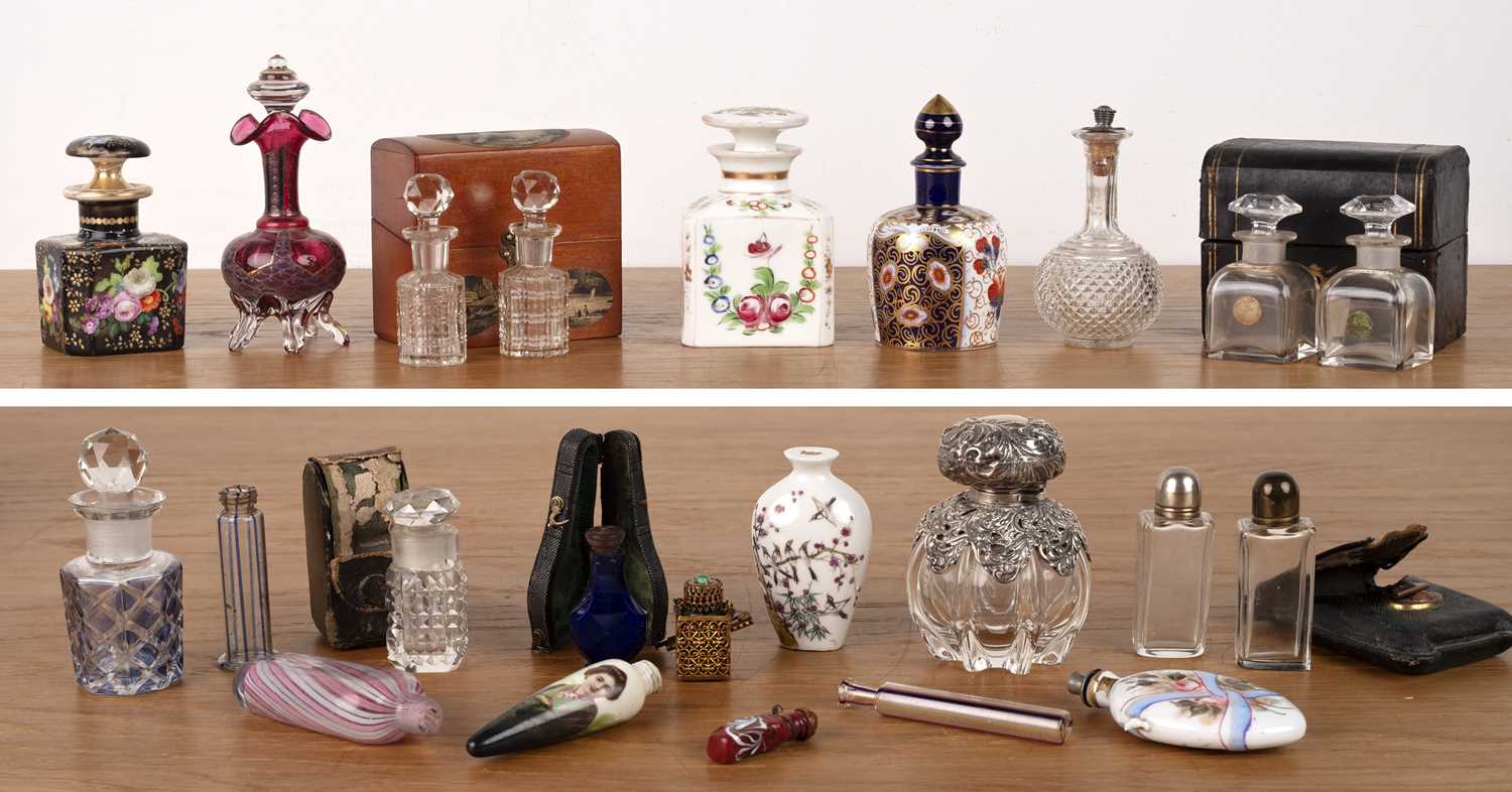 Lot 260 - Collection of various scent or perfume bottles...