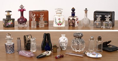 Lot 260 - Collection of various scent or perfume bottles...