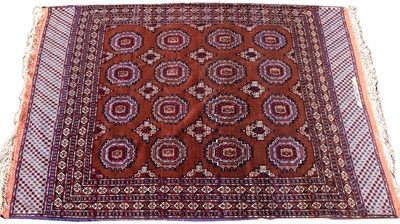 Lot 282 - A Persian style rug with geometric decoration...