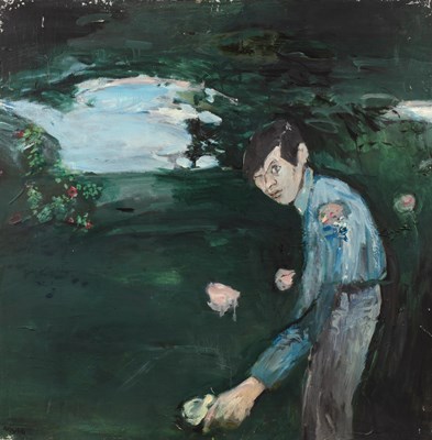 Lot 92 - Michael Wishart (1928-1996) Boy in the Garden,...