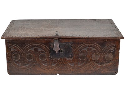 Lot 1198 - An antique oak bible box