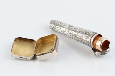 Lot 247 - An Edwardian silver and enamel rectangular...