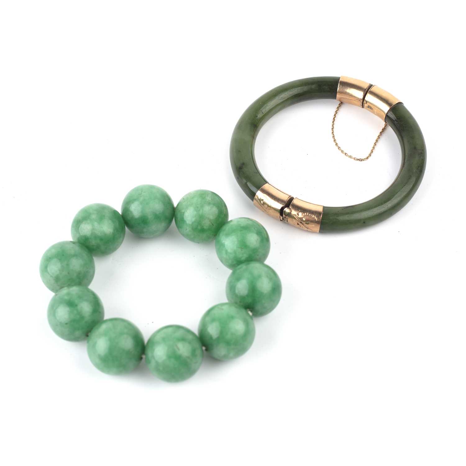 Lot 486 - Two bracelets Chinese, 20th Century one a...