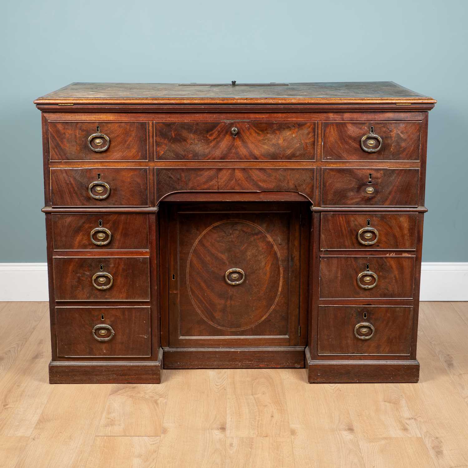 Lot 69 - A George III mahogany architect's desk, almost certainly by Gillows