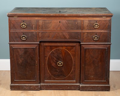 Lot 69 - A George III mahogany architect's desk, almost certainly by Gillows