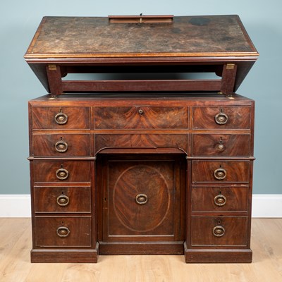 Lot 69 - A George III mahogany architect's desk, almost certainly by Gillows