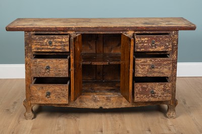 Lot 1188 - An Oriental pine side cabinet