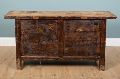 Lot 1188 - An Oriental pine side cabinet