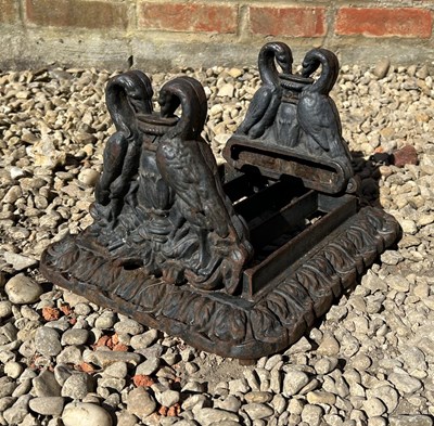 Lot 1327 - A cast iron boot scraper