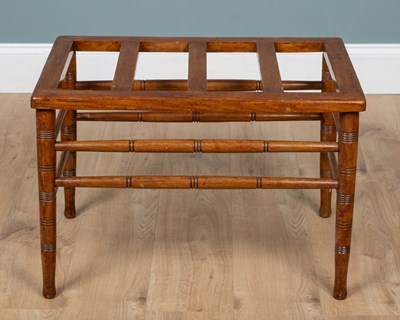 Lot 194 - A 20th century ash luggage rack