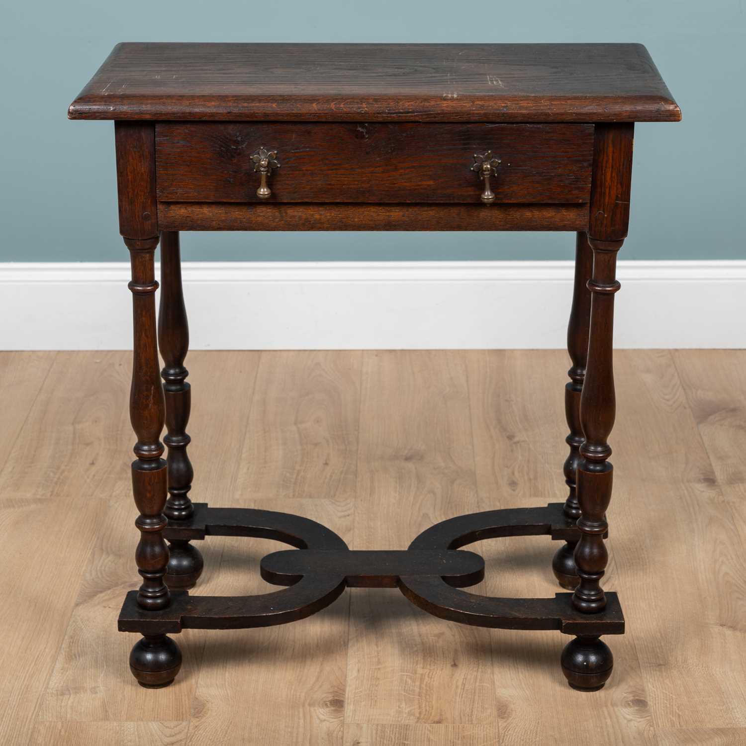 Lot 1011 - An oak William and Mary-style side table
