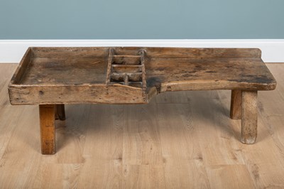 Lot 1061 - A rustic cobbler's bench