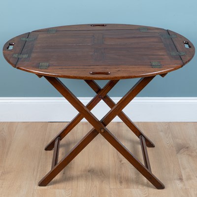 Lot 370 - A Victorian oval butler's tray and stand