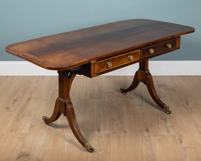 Lot 11 - A George III rosewood sofa table