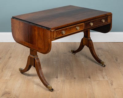 Lot 11 - A George III rosewood sofa table