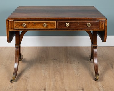 Lot 11 - A George III rosewood sofa table