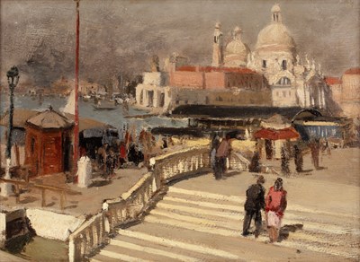 Lot 127 - Impressionist School Grand Canal, Venice...