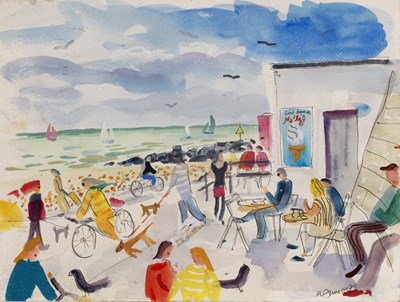 Lot 183 - Alan Furneaux (b.1953) St. Ives watercolour on...