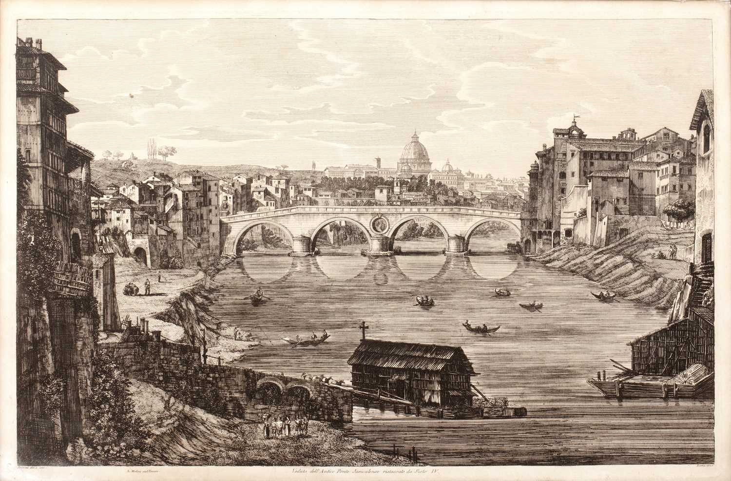 Lot 530 - Luigi Rossini, “Veduta dell’Antico Ponte...