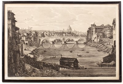 Lot 530 - Luigi Rossini, “Veduta dell’Antico Ponte...