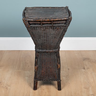 Lot 1096 - A Vietnamese rattan standing basket