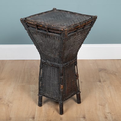 Lot 1096 - A Vietnamese rattan standing basket
