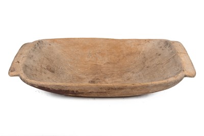 Lot 1104 - A large hand-carved birchwood feasting bowl