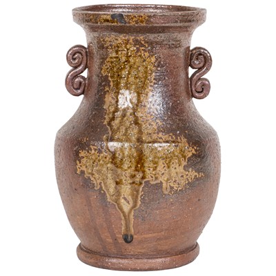 Lot 238 - A Shigaraki ware Japanese tea ceremony vase