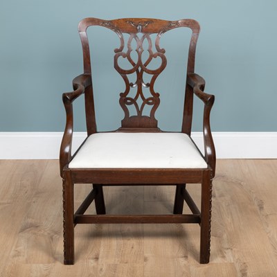 Lot 82 - A Regency mahogany armchair in the manner of Gillows