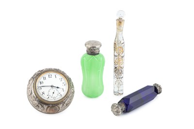 Lot 249 - An Edwardian silver circular easel timepiece,...