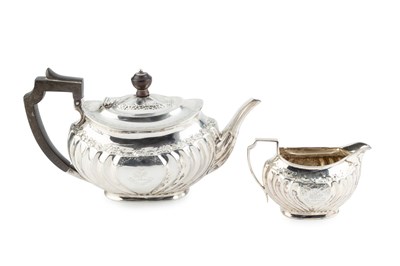 Lot A late Victorian silver teapot and matching...