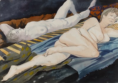 Lot 153 - James Gorman (British, 1931-2005) 'Two nude...