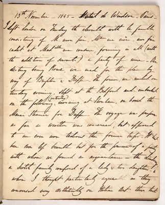 Lot 581 - A 19th century Manuscript Journal or Scrapbook...