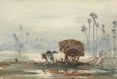 Lot 129 - G.D. Paulraj (Indian, 1914-1979) watercolour...