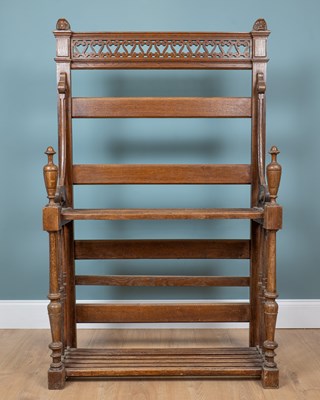 Lot 416 - A Victorian oak conservatory stand