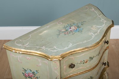Lot 42 - A late 19th/early 20th century French painted side cabinet