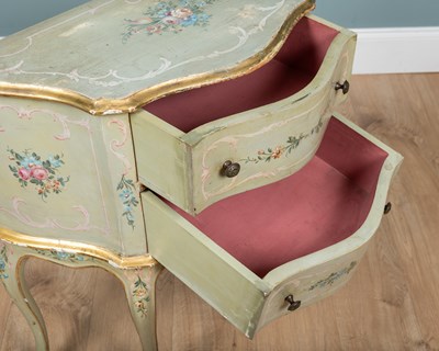 Lot 42 - A late 19th/early 20th century French painted side cabinet
