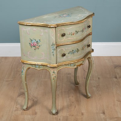 Lot 42 - A late 19th/early 20th century French painted side cabinet
