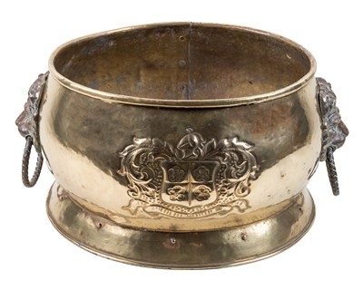 Lot 1176 - A 19th century brass wine cooler