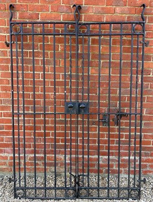 Lot 1525 - A pair of wrought iron garden gates