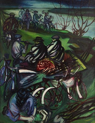 Lot 285 - Giuseppe Zigaina (1924-2015) Peasants Meeting,...
