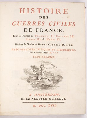 Lot 685 - DAVILA (Henri Caterin) Trans. Monsieur L'Abbe...